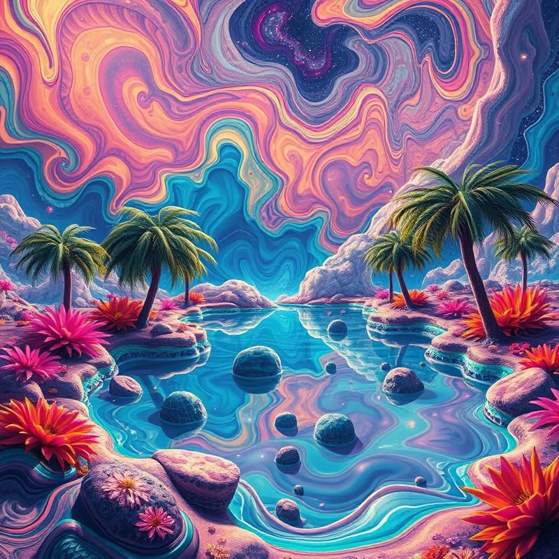 psychedelic style AI art