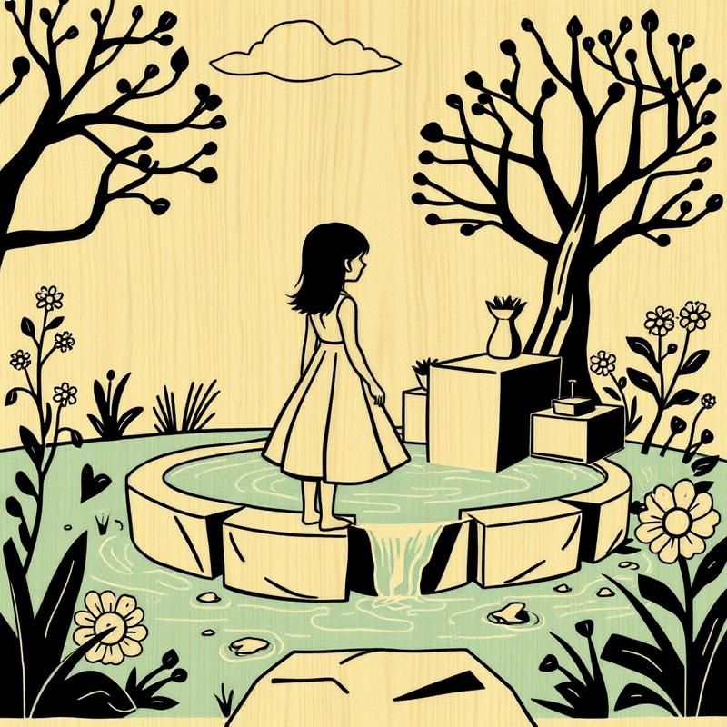 woodcut style AI art
