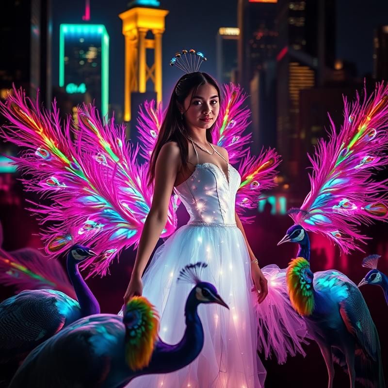 neon art style AI art