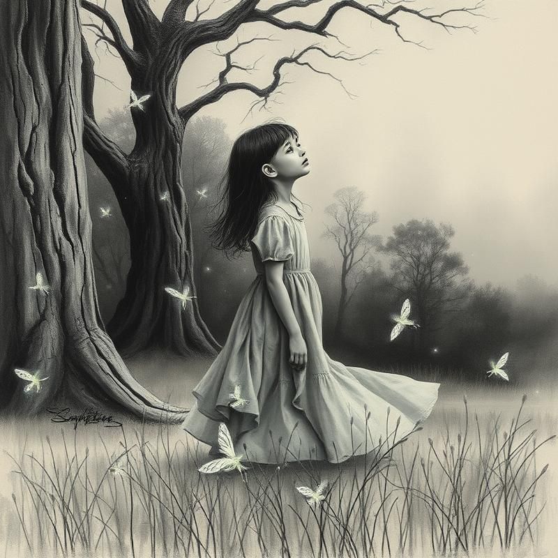 charcoal drawing style AI art