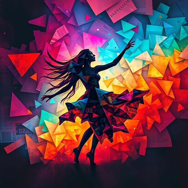 collage style AI art