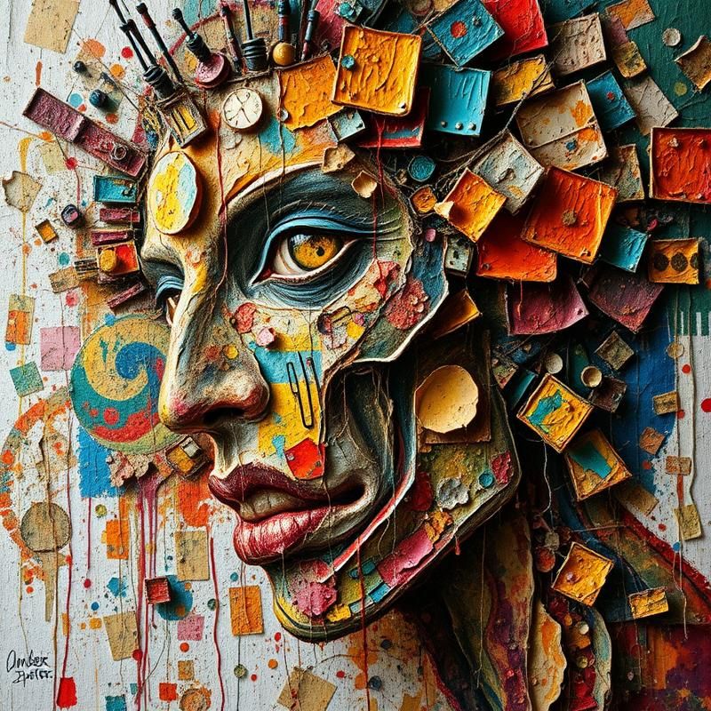 art brut style AI art