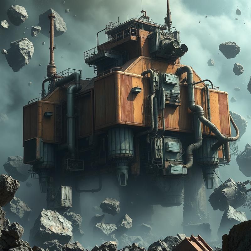 industrial style AI art