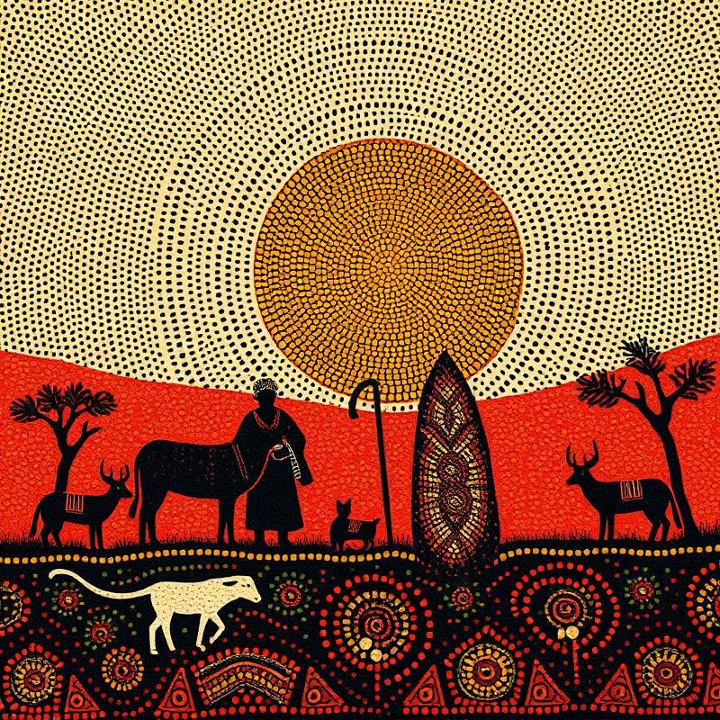 aboriginal art style AI art