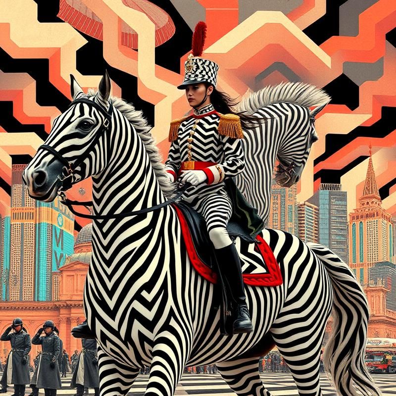 op art style AI art