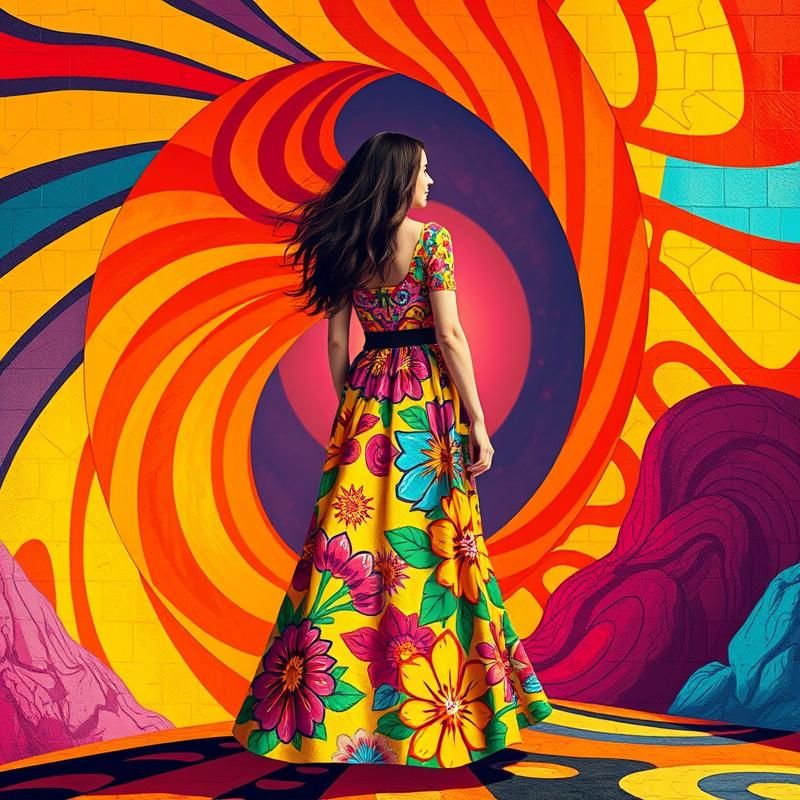 memphis design style AI art