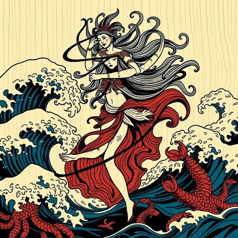 woodcut style AI art