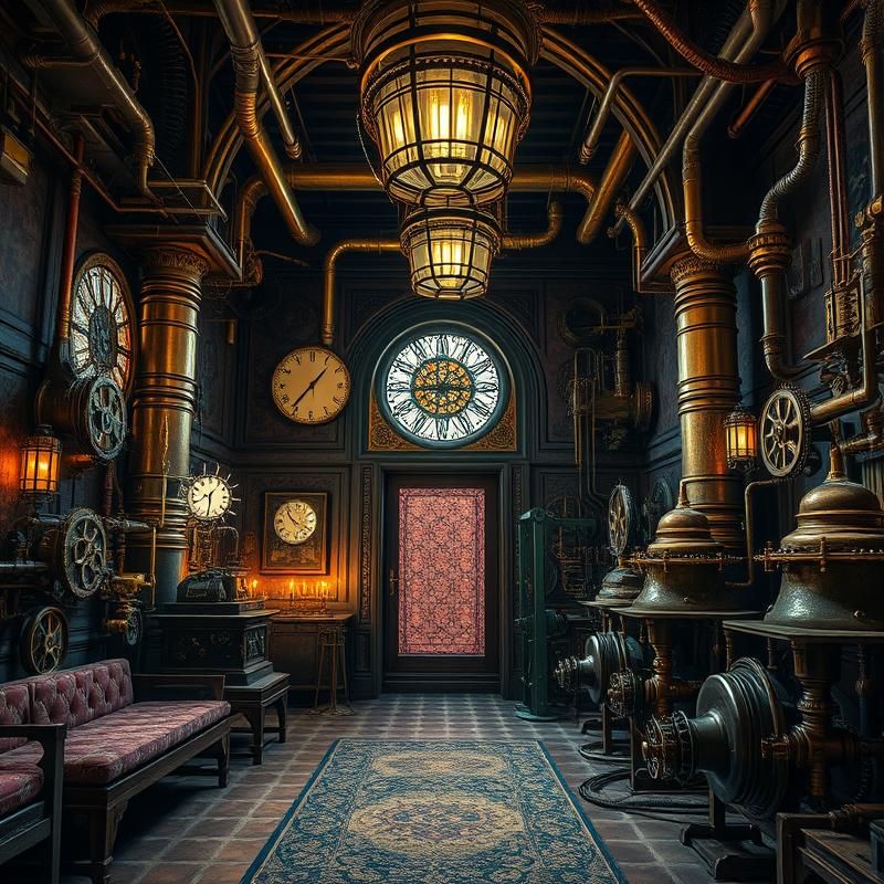 steampunk style AI art