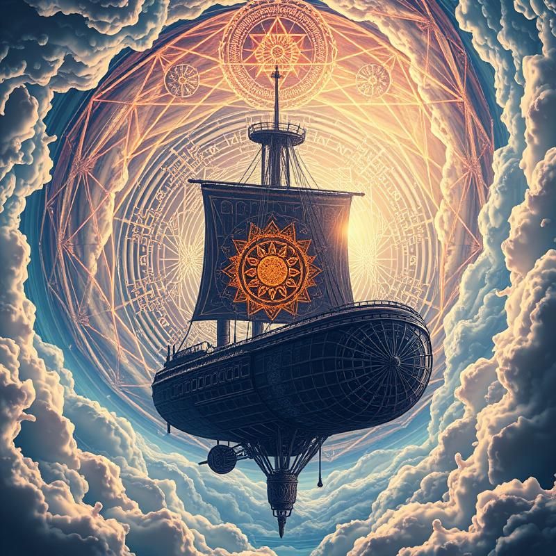 sacred geometry style AI art