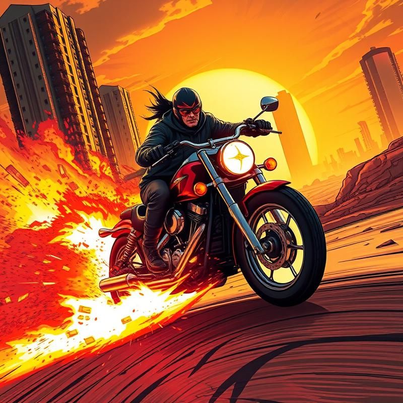 comic book style AI art