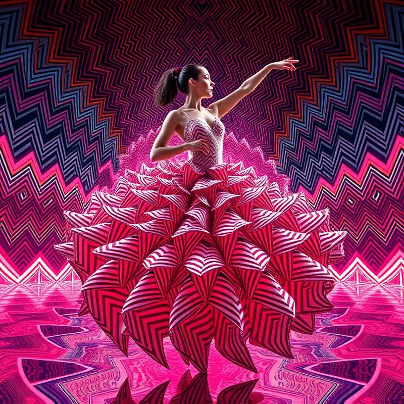 op art style AI art