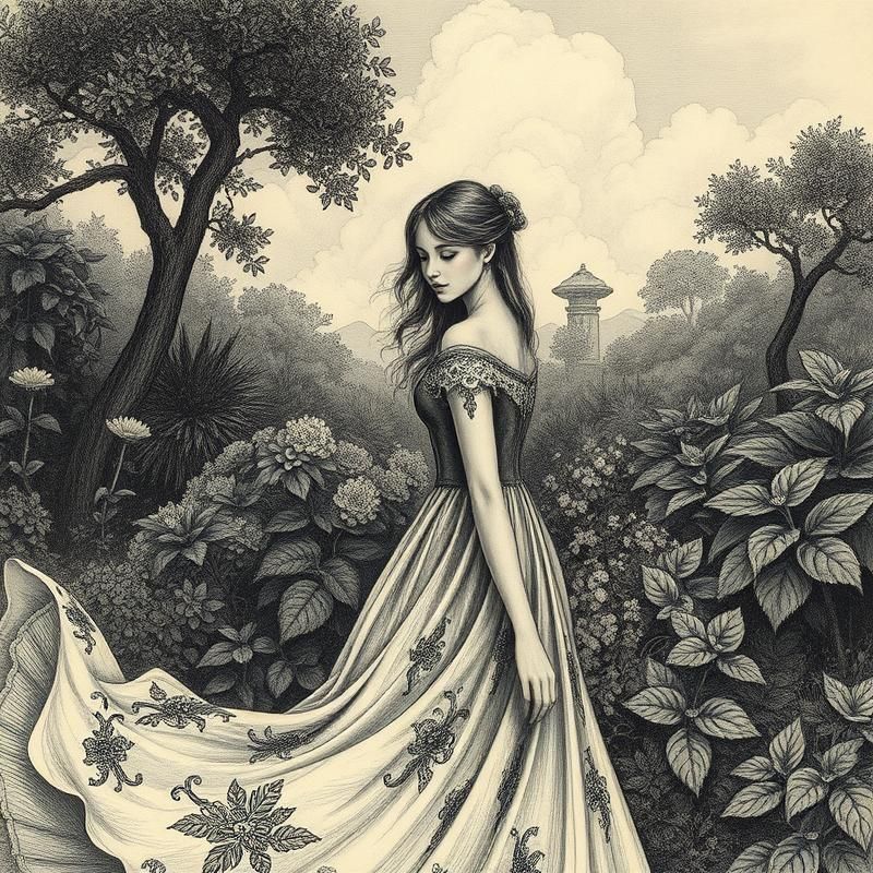 etching style AI art