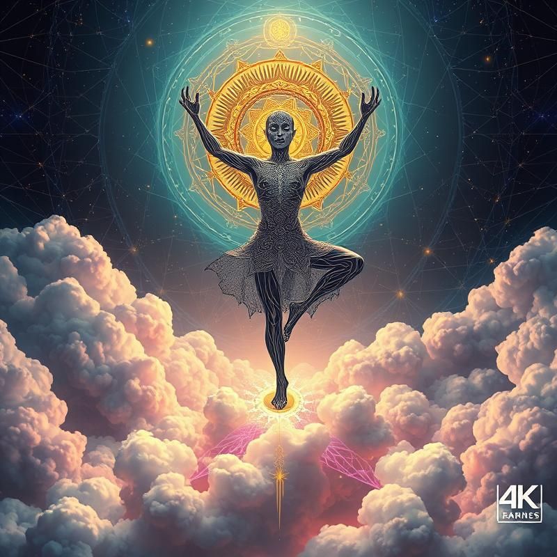 sacred geometry style AI art