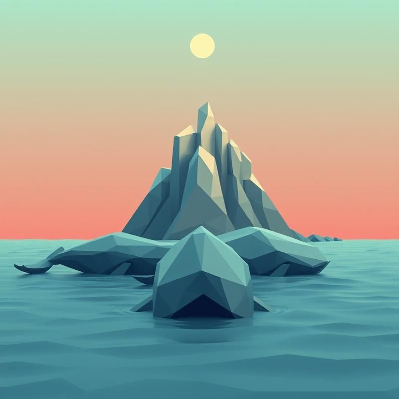 low poly style AI art