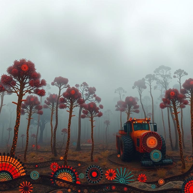 aboriginal art style AI art