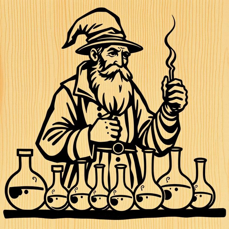 woodcut style AI art
