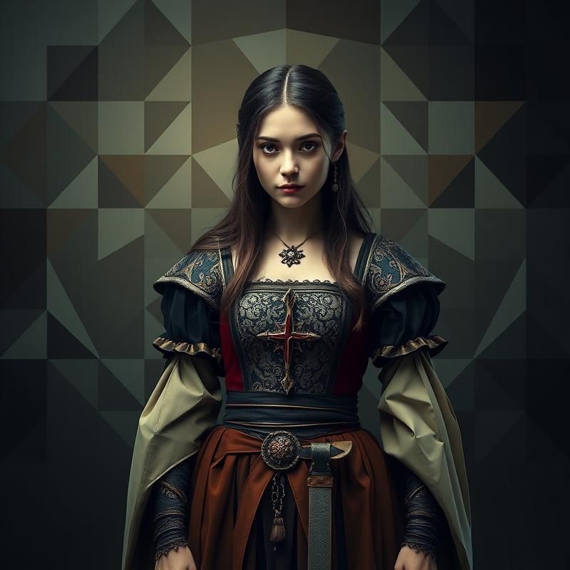 geometric style AI art