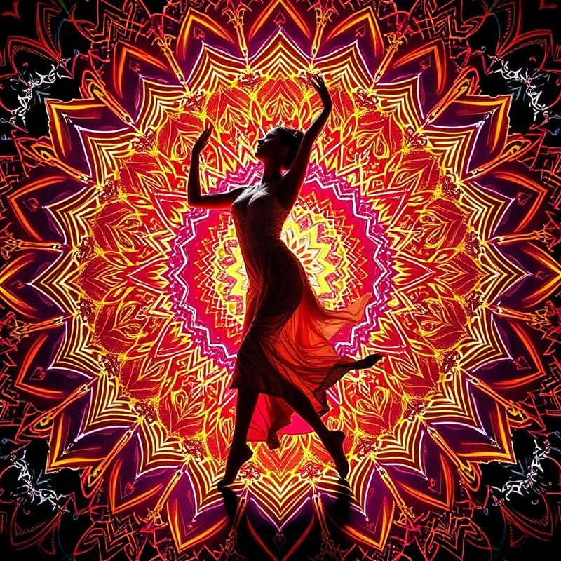 sacred geometry style AI art