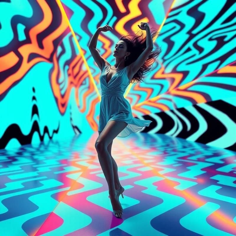 op art style AI art