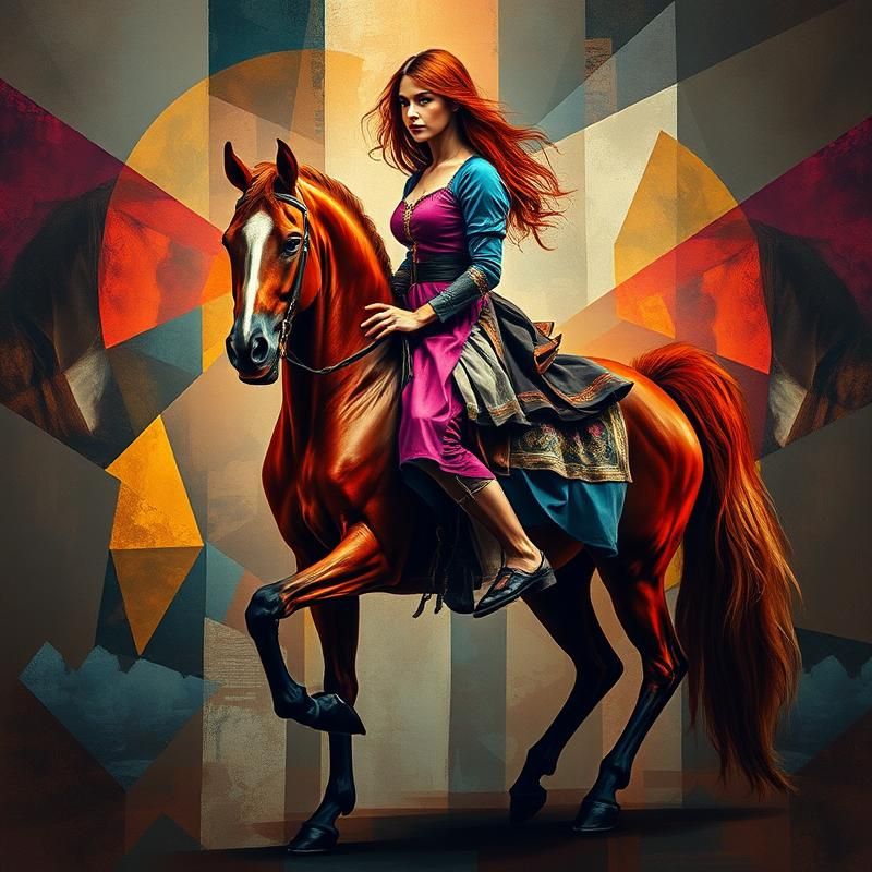 cubism style AI art
