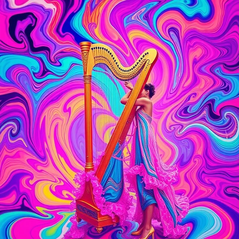 psychedelic style AI art
