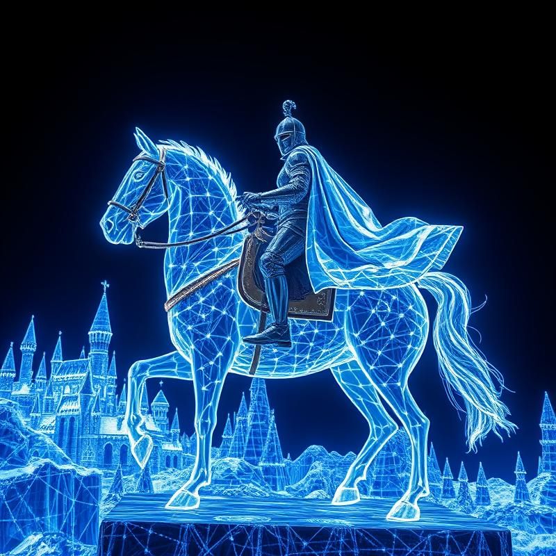 holographic style AI art