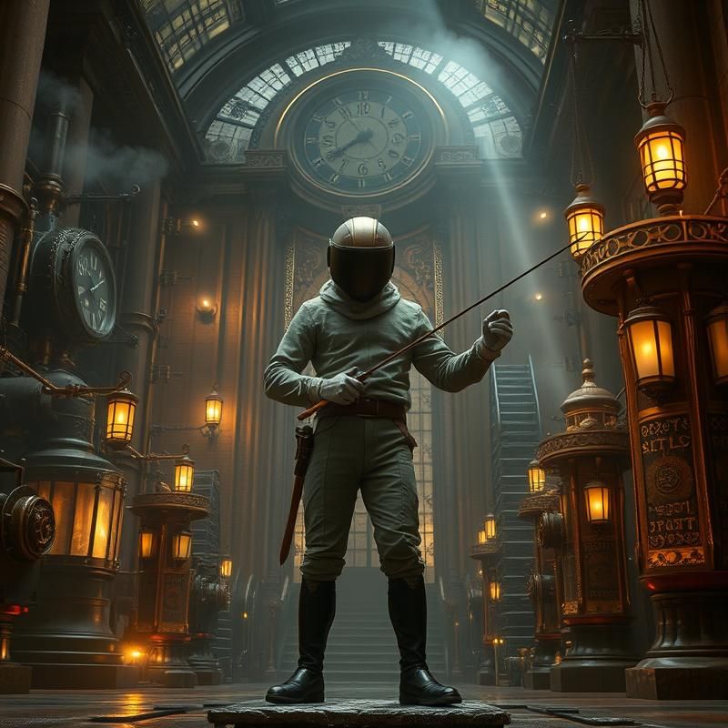 steampunk style AI art