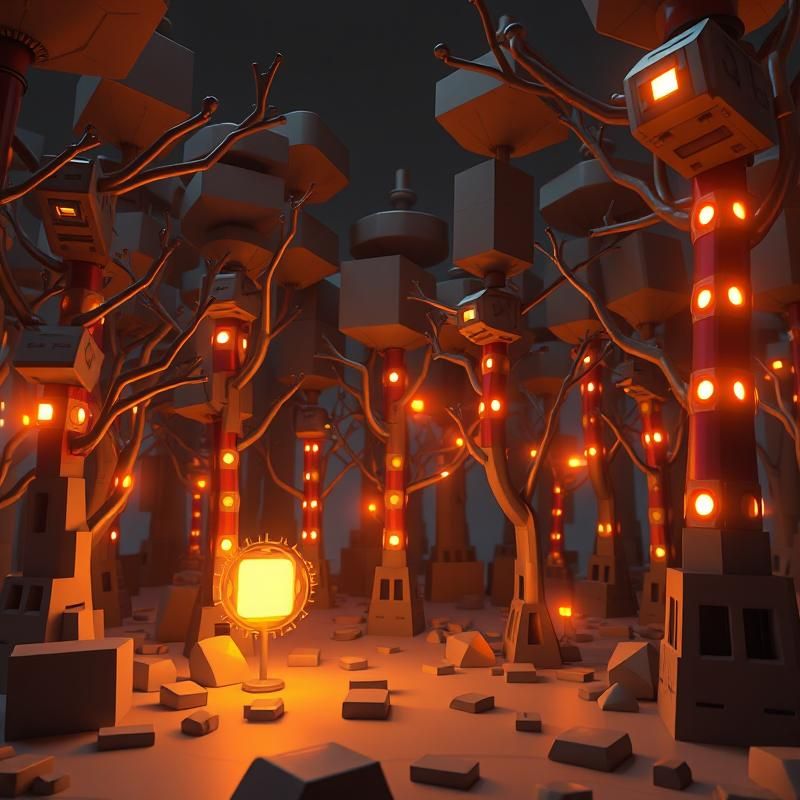 low poly style AI art