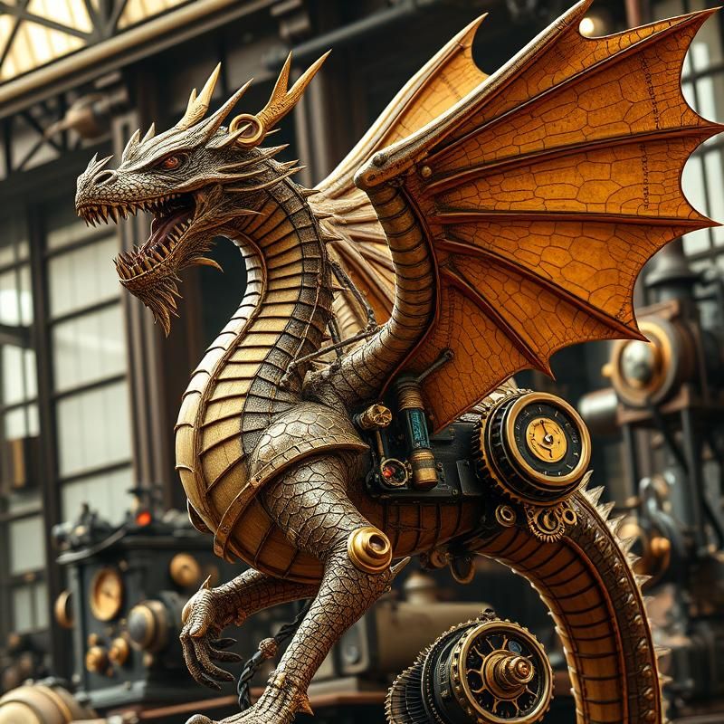 steampunk style AI art