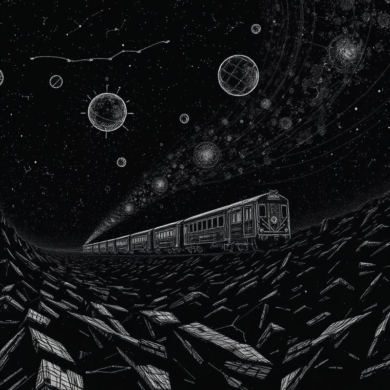cross-hatching style AI art