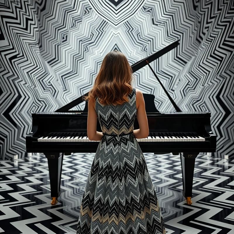 op art style AI art
