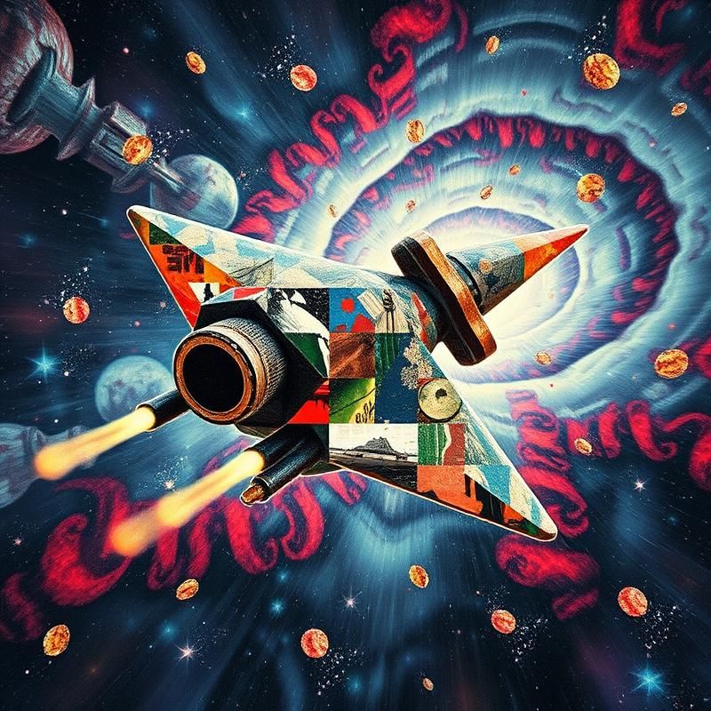 collage style AI art