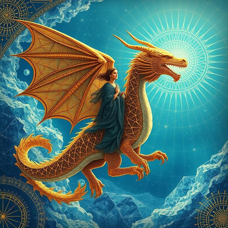 sacred geometry style AI art
