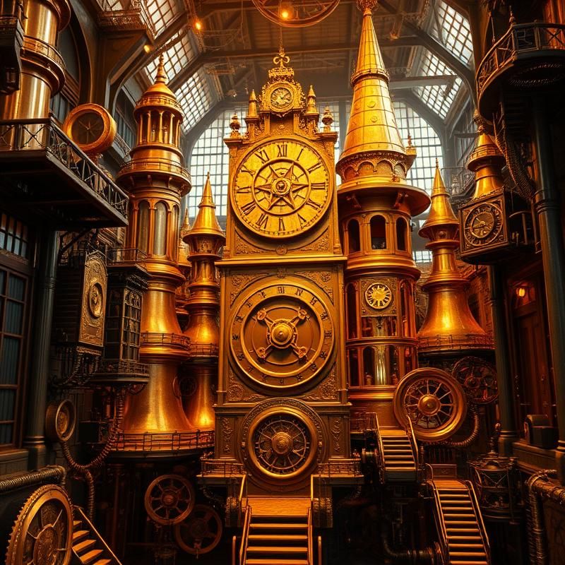steampunk style AI art