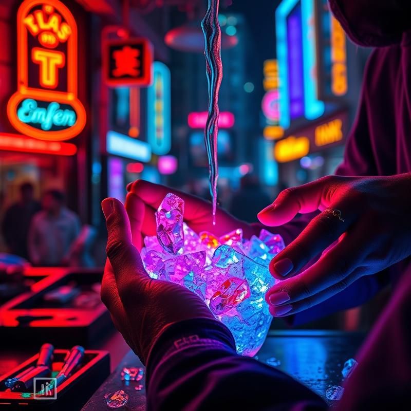 neon art style AI art