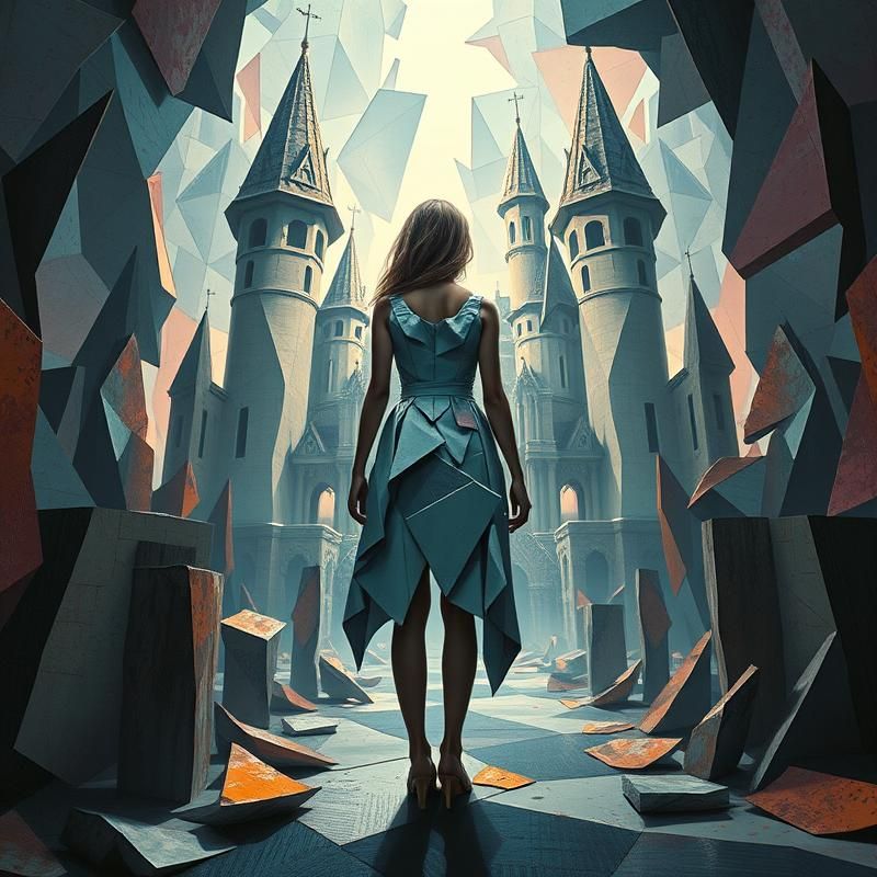 cubism style AI art