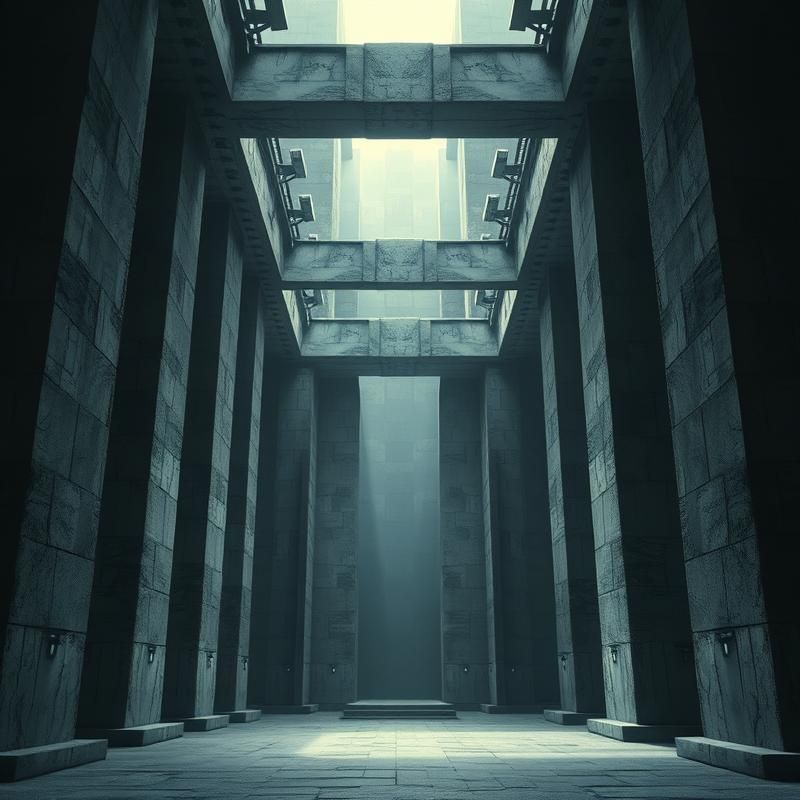 brutalist style AI art