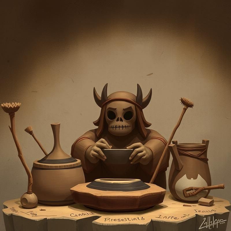 primitive style AI art