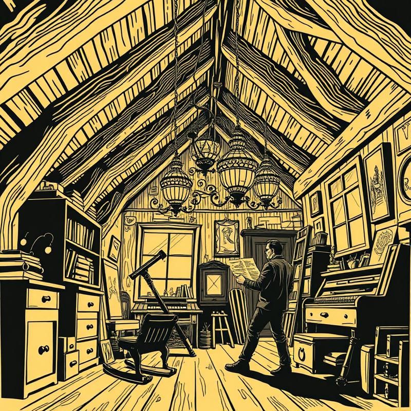woodcut style AI art