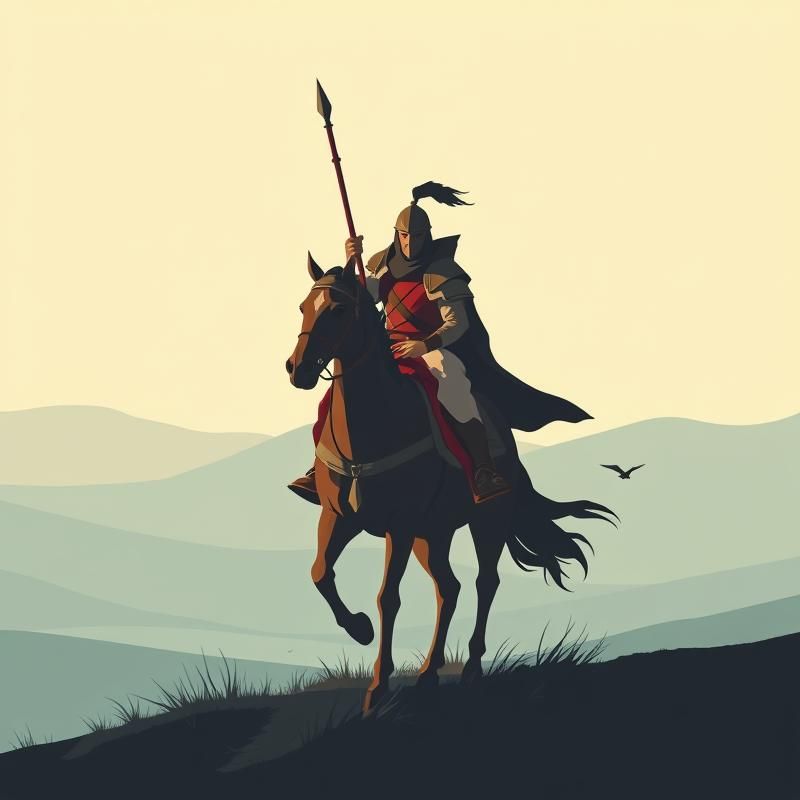 flat design style AI art