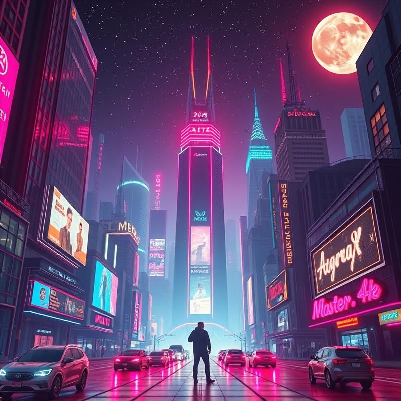 synthwave style AI art