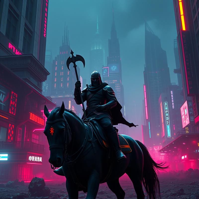 synthwave style AI art