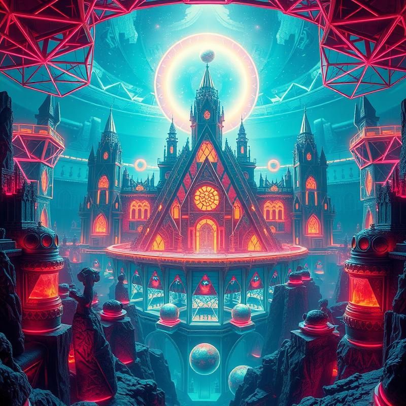 geometric style AI art