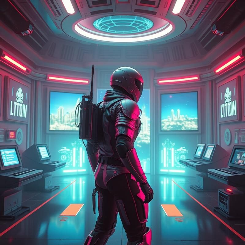 synthwave style AI art