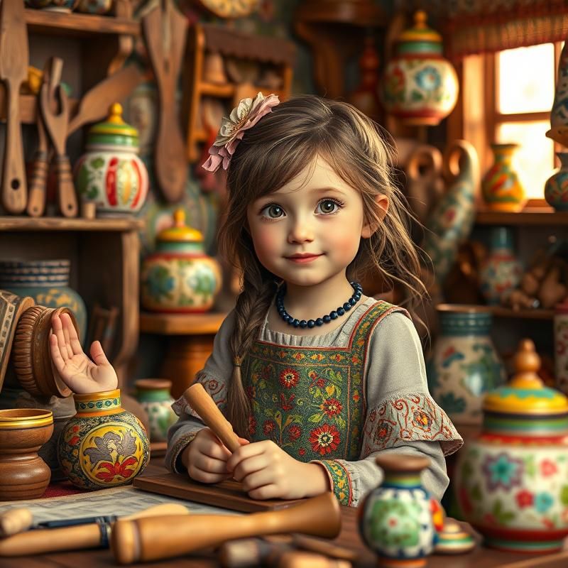 folk art style AI art