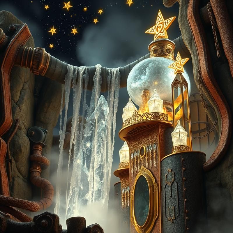 steampunk style AI art