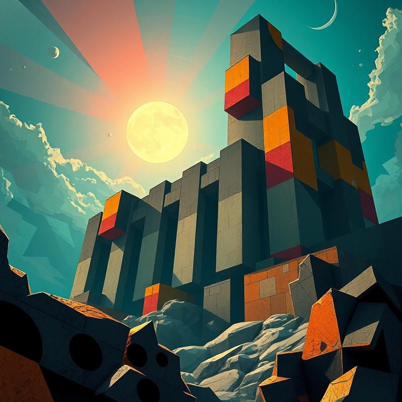 constructivist style AI art