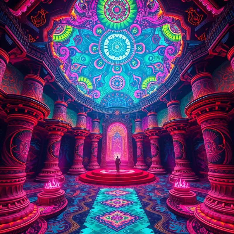 psychedelic style AI art