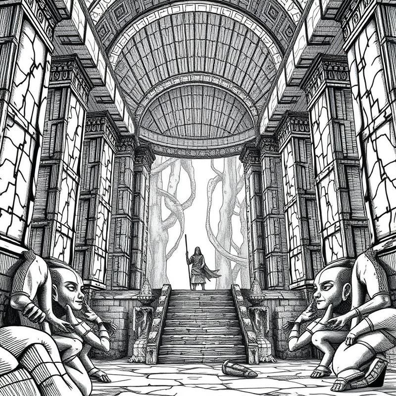 cross-hatching style AI art