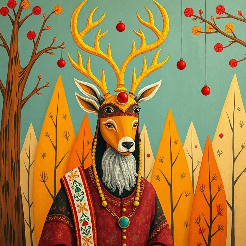 folk art style AI art